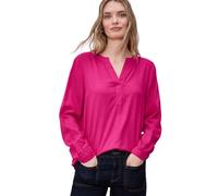 Langarmbluse STREET ONE, Damen, Gr. 40, magenta dream, Stoff, 100% Viskose, unifarben, normal normal, Rundhals, Bündchen, Blusen, aus softer Viskose (69369957-40) magenta dream
