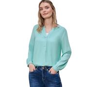 Langarmbluse STREET ONE, Damen, Gr. 44, misty mint, Stoff, 100% Viskose, unifarben, normal normal, Rundhals, Bündchen, Blusen, aus softer Viskose (62179002-44) misty mint