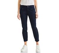 Street One - Casual Fit Seidenoptik Hose - Farbe - deep blue, 34/26
