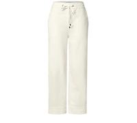 Street One - Straight Leg Hose im Casual Fit mit Turn-Up off white - Gr. - 28