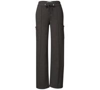 Stoffhose STREET ONE, Damen, Gr. 38, Länge 30, braun (schwarz coffee), Web, Obermaterial: 61% Viskose, 25% Polyamid, 9% Polyester, 5% Elasthan. Futter: 100% Polyester, lang, Hosen Stoffhose, Elstikbun