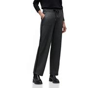 Jogger Pants STREET ONE, Damen, Gr. 38, Länge 30, schwarz, Stoff, 61% Viskose, 25% Polyamid, 9% Polyester, 5% Elasthan, unifarben, comfort fit lang, Hosen, High Waist (21204019-38) schwarz