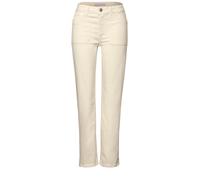 Comfort-fit-Jeans STREET ONE, Damen, Gr. 31, Länge 26, weiß (ecru washed), Jeans, 92% Baumwolle, 6% Elastomultiester, 2% Lyocell, unifarben, casual, knöchelfrei, Jeans, High Waist (37628245-31) ecru w