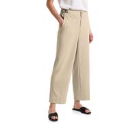 Marlene-Hose STREET ONE, Damen, Gr. 46, Länge 28, coastal beige, Stoff, 48% Polyamid, 28% Viskose, 18% Polyester, 6% Elasthan, unifarben, casual, comfort fit knöchelfrei, Hosen, High Waist (21499865-4