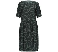 Street One Midikleid Tunika-Style Damen 80% Viskose/20% Nylon gemustert deep bound grün Gr. 36