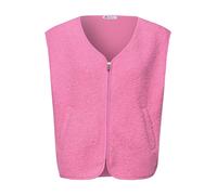 Weste mit V-Neck aus Teddy-Material Rosa 44