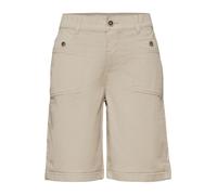 Shorts STREET ONE, Damen, Gr. 34, cobble stone, Web, 98% Baumwolle, 2% Elasthan, unifarben, comfort fit kurz, Hosen Shorts, mit Elastikbund (39299401-34) cobble stone