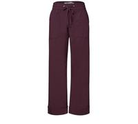 Stoffhose STREET ONE "Style Amalia", Damen, Gr. 40, Länge 28, rustic rouge (länge 28), Web, Obermaterial: 66% Baumwolle, 30% Polyester, 4% Elasthan, unifarben, straight fit lang, Hosen Stoffhose, Somm
