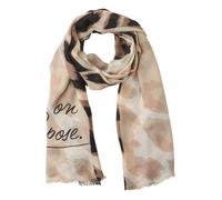 Street One Frauen Langer Schal mit Leo-Muster in Beige, Gr: One size