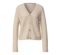 Street One - Strickjacke mit V-Ausschnitt beige - Gr. - 34