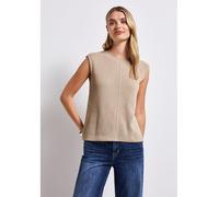 Street One Damen A323332 Top im Strick-Look, Coastal Beige, 40