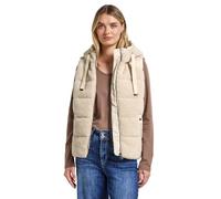 Fellweste STREET ONE, Damen, Gr. 46, beige (savannah sand), Stoff, Obermaterial: 100% Polyester; Softshell-Details: 100% Polyester; Futter: 100% Polyester; Füllung: 100% Polyester, unifarben, casual, 