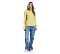 Strickpullover STREET ONE, Damen, Gr. 36, mellow gelb meliert, Stoff, 43% Nylon, 41% Polyacryl, 10% Viskose, 6% Elasthan, unifarben, casual, gerade normal, U-Boot-Ausschnitt, Langarm Bündchen, Pullove