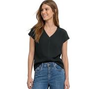 Street One Frauen T-Shirt mit Strukturmix und Tape in Grün, Gr: 36