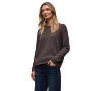 Street One Damen Strukturpullover Rundhals rustic braun meliert Größe 40