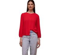 Langarmbluse STREET ONE STUDIO, Damen, Gr. 40, chili rot, Stoff, 100% Viskose, unifarben, normal normal, Rundhals, elastischer Bund, Blusen, aus softer Viskose (35363664-40) chili rot