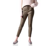 Street One Studio Damen F378182 Beschichtete Hose, Cub Brown, 46W / 30L EU