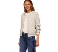 Blouson STREET ONE STUDIO, Damen, Gr. 38, soft beige, Stoff, Obermaterial: 84% Viskose, 10% Polyamid, 6% Polyester; Futter: 100% Polyester, gestreift, normal normal, Rundhals, Bündchen, Jacken Blouson