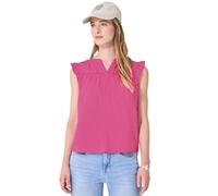 Street One Studio Frauen Blusenshirt mit Split Neck und Tape-Details in Pink, Gr: 42
