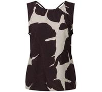 Blusentop STREET ONE STUDIO, Damen, Gr. 36, rot (fudge rot), Stoff, 100% Viskose, gemustert, normal normal, Rundhals, abgesteppt, Blusen, aus softer Viskose (64553242-36) fudge rot