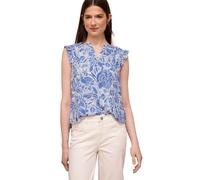 Street One Studio Blusentop mit Split Neck und Volants Eventide Blue 40