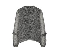 Street One Studio - Chiffon-Tunika mit Rüschen grau - Gr. - 44