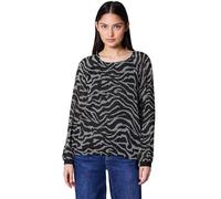 Street One Studio Frauen Chiffonbluse mit Zebra-Print in Grau, Gr: 40