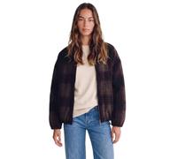 Blouson STREET ONE STUDIO, Damen, Gr. 38, charrot braun, Stoff, Oberstoff: 87% Polyester, 10% Viskose, 3% Elasthan. Futter: 100% Polyester. Wattierung: 100% Polyester, Jacquardmuster, normal normal, V