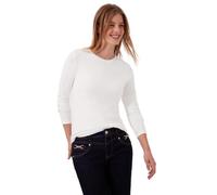 Street One Studio Damen 3232471 Basic Shirt in Unifarbe mit Rundhals