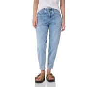 Loose-fit-Jeans STREET ONE STUDIO, Damen, Gr. 30, Länge 28, light blau random wash, Jeans, 85% Baumwolle, 9% Polyester, 4% Elastomultiester, 2% Elasthan, unifarben, knöchelfrei, Jeans, im Loose Fit (2
