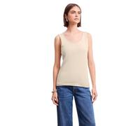 Street One Studio Frauen Basic Jersey-Top in Beige, Gr: 42