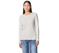 Street One Studio Basic-Langarmshirt – softem Baumwoll-Mix – Weiß Größe 40