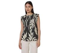 Street One Studio - Blusentop mit Rüschen schwarz - Gr. - 38