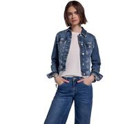 STREET ONE STUDIO Damen F212617 Cropped Jeansjacke, Dark Blue Random Washed, 42