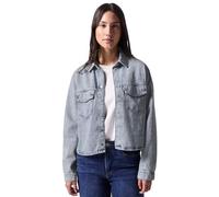 Jeansbluse STREET ONE STUDIO, Damen, Gr. 44, blau (light blau authentic wash), Jeans, 70% Baumwolle, 30% Lyocell, unifarben, gerade normal, V-Ausschnitt, Bündchen, Blusen Jeansbluse, mit Brusttaschen