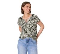 Street One Studio Frauen Dropped Shoulder Blusenshirt mit Bändern in Schwarz, Gr: 46