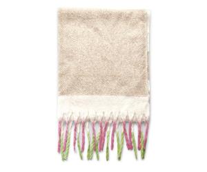 Street One Studio Damen F572668 Schal mit bunten Fransen lucid white A