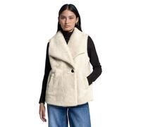 Fellweste STREET ONE STUDIO, Damen, Gr. 36, beige (savannah sand), Stoff, 100% Polyester, unifarben, casual, normal normal, Westen (55098133-36) savannah sand