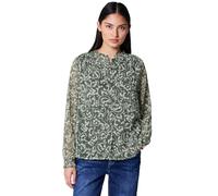 Street One Studio Frauen Gemusterte Chiffon Bluse in Grün, Gr: 40