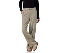 Stoffhose STREET ONE STUDIO, Damen, Gr. 42, Länge 30, beige (clove beige), Stoff, 70% Polyester, 25% Viskose, 5% Elasthan, meliert, loose fit lang, Hosen Stoffhose, High Waist (40040107-42) clove beig