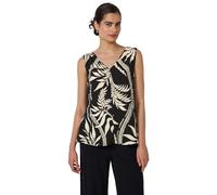 Street One Studio Damen F345744 Gemustertes Blusentop, Schwarz, 46