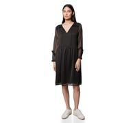 Tunikakleid STREET ONE STUDIO, Damen, Gr. 42, EURO-Größen, schwarz auburn braun, Stoff, Obermaterial: 100% Polyester; Unterkleid: 100% Modal, gemustert, normal knielang, Rundhals, elastischer Bund, Kl