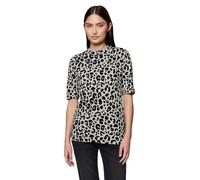 Street One Studio Frauen Gemustertes Kurzarmshirt in Beige, Gr: 46