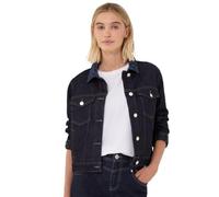 Jeansjacke STREET ONE STUDIO, Damen, Gr. 42, schwarz (authentic rinse wash), Jeans, 72% Baumwolle, 27% Polyester, 1% Elasthan, unifarben, normal normal, V-Ausschnitt, abgesteppt, Jacken Jeansjacke, in