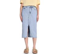 Jeansrock STREET ONE STUDIO, Damen, Gr. 38, ultrableached wash, Jeans, 98% Baumwolle, 2% Elasthan, unifarben, casual, regular fit wadenlang, Röcke, mit Schlitz (55089441-38) ultrableached wash