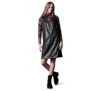 Street One Studio Frauen Kleid in Leder-Optik in Schwarz, Gr: 42