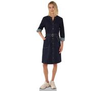 Street One Studio Damen Kniefreies Denim Kleid mit Split Neck