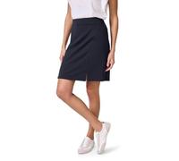 Bleistiftrock STREET ONE STUDIO, Damen, Gr. 44, blau (schwarz void blau), Stoff, 70% Viskose, 25% Polyester, 5% Elasthan, unifarben, regular fit kniefrei, Röcke Bleistiftrock, mit Schlitz (85742457-44