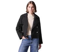 Street One Studio Damen F101160 Kurzer Trenchcoat, Black, 44