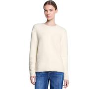 Strickpullover STREET ONE STUDIO, Damen, Gr. 44, soft beige, Web, 78% Polyamid, 12% Polyacryl, 10% Baumwolle, unifarben, normal normal, Rundhals, Rippbündchen, Pullover, Grobstrick (50383916-44) soft 